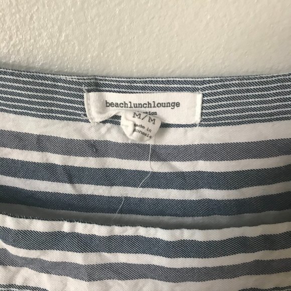 BEACHLUNCHLOUNGE Blue and White Striped Boho Top - Picture 2 of 5